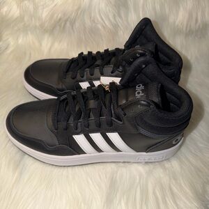 Adidas Hoops 3.0 Mid Classic Black and White Sneakers